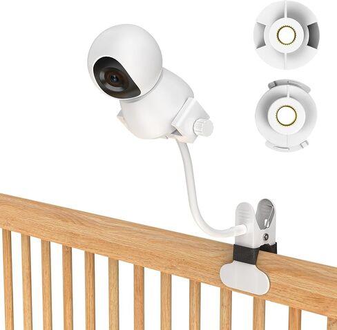 Universal Baby Monitor Mount 2026 Upgraded - Adjustable Gooseneck Flex Stand for Crib - Secure Clip Clamp Holder Compatible with HelloBaby HB6550/HB65/HB66, Nanit Pro, VTech & Most Baby Monitors in Kuwait