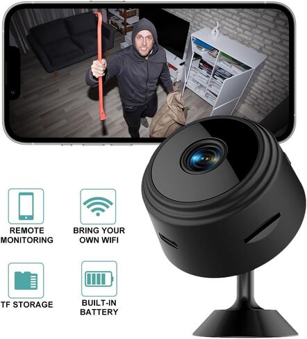كاميرا للحيوانات الأليفة الصغيرة، كاميرا مراقبة داخلية WiFi 1080P للكلاب والقطط لمسافات طويلة للحيوانات الأليفة in Kuwait