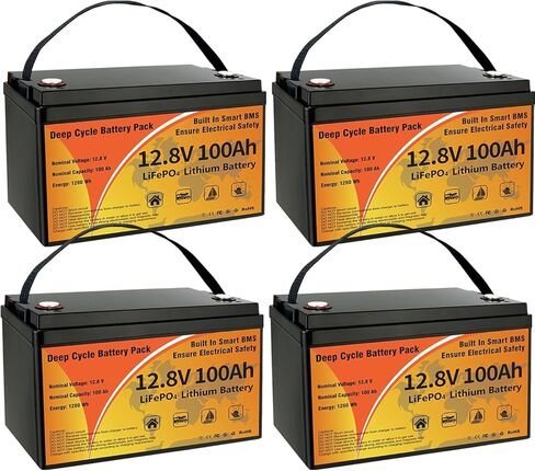 12V 8Ah LiFePO4 Lithium Battery, LiFePO4 Battery Built-in BMS, 4000+ Deep Cycles 8Ah Lithium Iron Phosphate Batterys Waterproof for Solar, Small UPS, Power Wheels, Fish Finder, Camping in Saudi Arabia