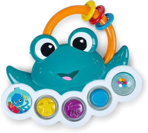 خشخيشة وعضاضة للأطفال من بيبي أينشتاين أوشن إكسبلوررز سينسيشينال جانيت، للأعمار من 0 فما فوق، قنديل البحر الوردي in Kuwait