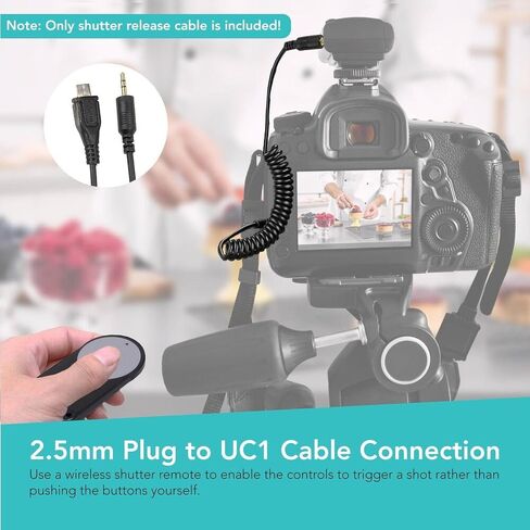 Foto&Tech 2.5 mm-UC1 Camera Remote Control Shutter Release Cable Compatible with Olympus OM-3 Astro, OM-D E-M5 Mark II, E-M5, E-M1, E-M10, Pen-F, Pen E-PL7, Pen E-P5 in Kuwait