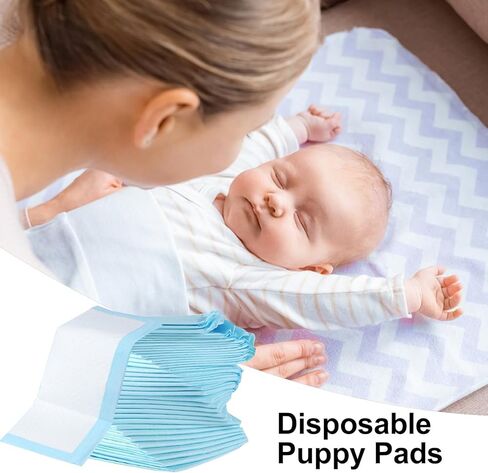 Changing Pad - 100pcs Large Diaper Change Mats | 13x18 Inch Absorbent Bed Pads Leak-Proof Waterproof Design Soft Comfortable for Elderly Adult Pets Home Travel Care in Kuwait