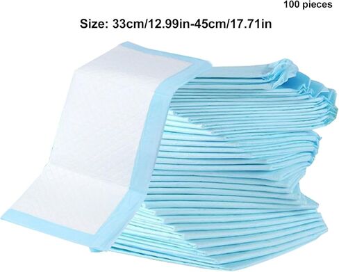 Changing Pad - 100pcs Large Diaper Change Mats | 13x18 Inch Absorbent Bed Pads Leak-Proof Waterproof Design Soft Comfortable for Elderly Adult Pets Home Travel Care in Kuwait