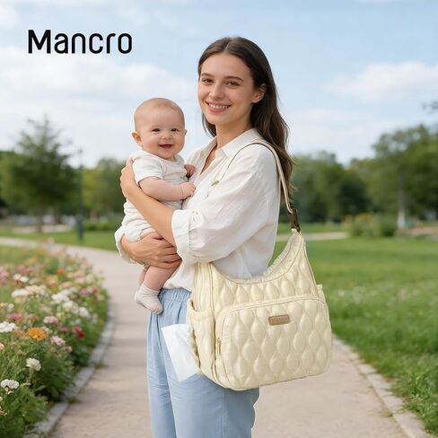 Mancro Breast Milk Cooler Bag with Ice Pack, Breast Pump Bag Fits 2 Wearable Pumps and 6 Bottles, Insulated Bottle Bag for Daycare or Work, Compatible with Momcozy/Medela/Elvie/Willow in Kuwait
