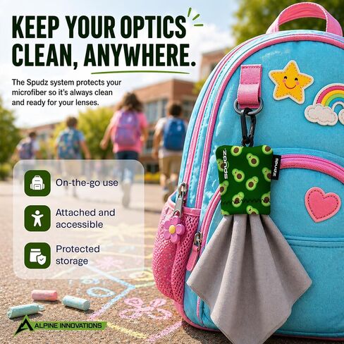 SPUDZ Classic Microfiber Lens Cleaner – Clip-On Pouch, Washable – for Binoculars, Scopes, Glasses, Screens | Classic | Doge Coin, 6 x 6 inch (2 Pack) in Saudi Arabia