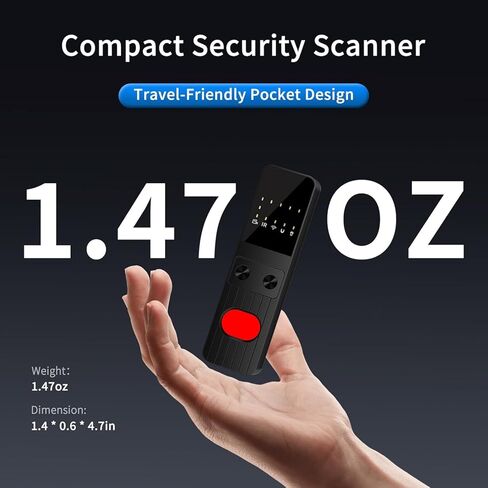 2026 AI Hidden Camera Detectors Features 5 Sensitivity Levels, Anti-Spy Camera Detector for GPS Trackers, Bug Detector Electronic Sweeper, Portable RF Signal Scanner for Hotel/Car/Bathroom/Travel in Saudi Arabia