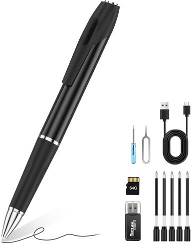 Camera Pen with 64GB SD Card, 1080P Cameras for Home Security Monitoring & Pet Care, Long Battery Life, Easy to Use in Kuwait