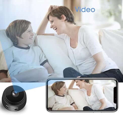 Secret Camera Mini Camera Small Cam Home Security Hidden Camera WiFi Spy Nanny Cam with Phone App Video Recording Remote Monitor Kids Camera Pet Camera Indoor Room Use in Kuwait
