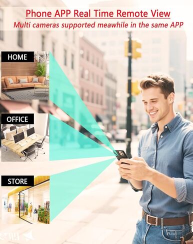 Mini Spy Camera Wireless Hidden, WiFi Home Security Cam HD1080P Small Surveillance Camera Nanny Cams,Remote Viewing,Clear Night Vision, Motion Detection in Kuwait
