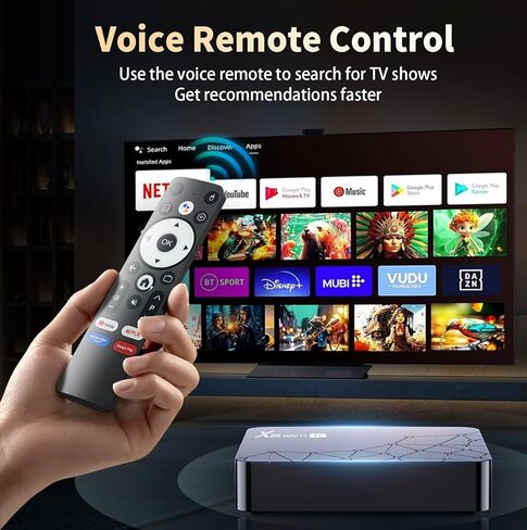 Android TV Box 14.0، 2025 Android Box RK3518pro 2GB 32GB يدعم 4K 8K WiFi 6 2.4G/5.8G ثنائي النطاق WiFi HDR10+ 100M Ethernet Bluetooth 5.0 USB 3.0 صندوق ذكي مع جهاز تحكم عن بعد صوتي in Kuwait