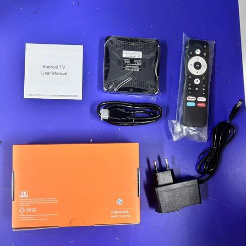 Android TV Box 14.0، 2025 Android Box RK3518pro 2GB 32GB يدعم 4K 8K WiFi 6 2.4G/5.8G ثنائي النطاق WiFi HDR10+ 100M Ethernet Bluetooth 5.0 USB 3.0 صندوق ذكي مع جهاز تحكم عن بعد صوتي in Kuwait