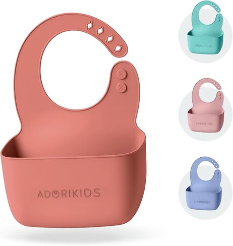 RideBib Silicone Vomit Bib with Extra-Deep Pocket for Motion Sickness Relief During Travel. Patent Pending in Saudi Arabia