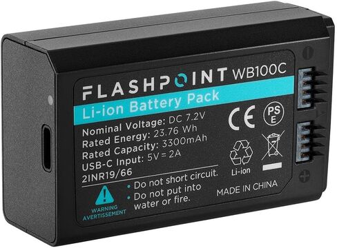 Flashpoint WB100 23.76Wh 7.2V 3300mAh Lithium-ion Battery Pack for XPLOR 100 Pro II Monolight in Kuwait