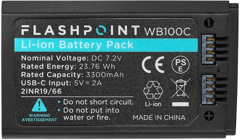 Flashpoint WB100 23.76Wh 7.2V 3300mAh Lithium-ion Battery Pack for XPLOR 100 Pro II Monolight in Kuwait