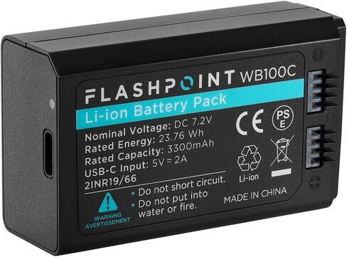 Flashpoint WB100 23.76Wh 7.2V 3300mAh Lithium-ion Battery Pack for XPLOR 100 Pro II Monolight in Kuwait