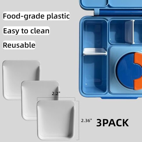 3 Pack Lunch Box Dividers Compatible with Omie Bento Box, Reusable Insert Dividers to organizing Food and Snacks (White) in Kuwait