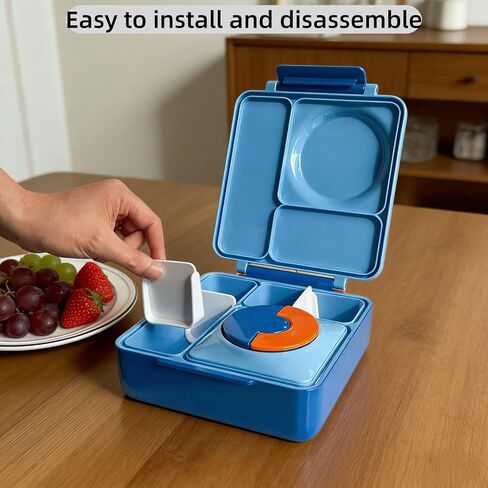 3 Pack Lunch Box Dividers Compatible with Omie Bento Box, Reusable Insert Dividers to organizing Food and Snacks (White) in Kuwait