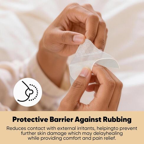 AUSLKA Hydrogel Nipple Pads Instant Cooling, Hydrogel Breast Pads with Soothing Lanolin, Soothies Gel Nursing Pads Provide Instant Cooling Relief, 10 PCS in Kuwait