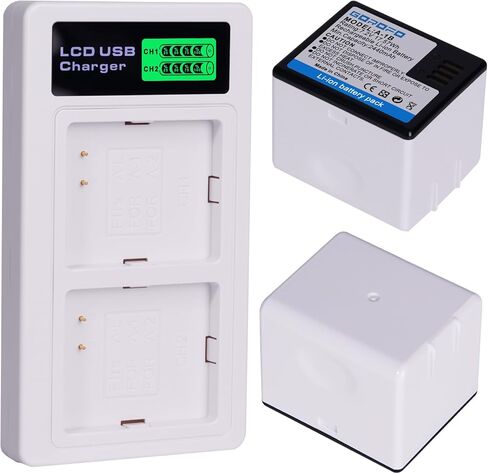 بطارية قابلة للشحن من Arlo A-1 A-1B A-1C، لكاميرا Arlo Pro، Pro 2، VMC4030 VMC4030P VMS4230 VMS4430 VMS4530 VMS4430P VMS4530P-100NAR VMA4400 (بطاريتان + شاحن) in Kuwait