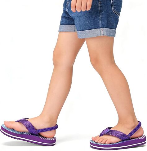 Kids Flip Flops Summer Toddler Sandals for Boys and Girls - Lightweight Quick-Dry Pool Slides for Beach, Shower, Bath in Kuwait