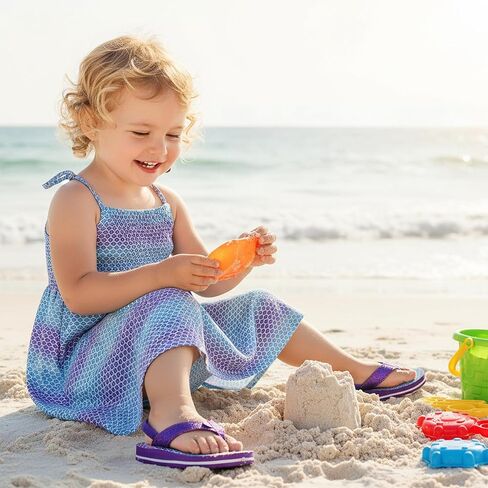 Kids Flip Flops Summer Toddler Sandals for Boys and Girls - Lightweight Quick-Dry Pool Slides for Beach, Shower, Bath in Kuwait