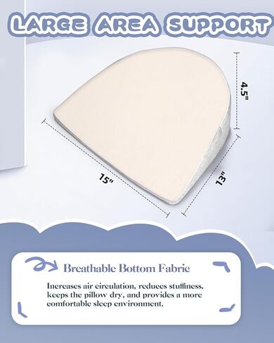 Memory Foam Wedge Pregnancy Pillow for Sleeping, Maternity Pillow for Pregnant Women, Pregnancy Wedge Support for Belly Back Legs, Small Pregnancy Pillow 15×13", Washable Cover, Grey in Saudi Arabia
