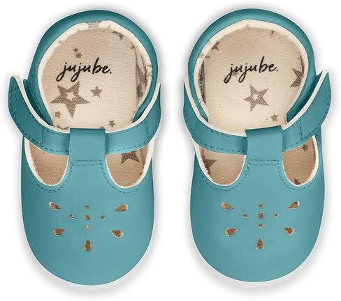JuJuBe Mary Jane Baby Girl Shoes, Machine Washable Vegan Leather Baby Shoes, Dress Girls Shoe with Soft Soles, Hook and Loop Strap, Non Slip Toddler Flats for Walking in Saudi Arabia