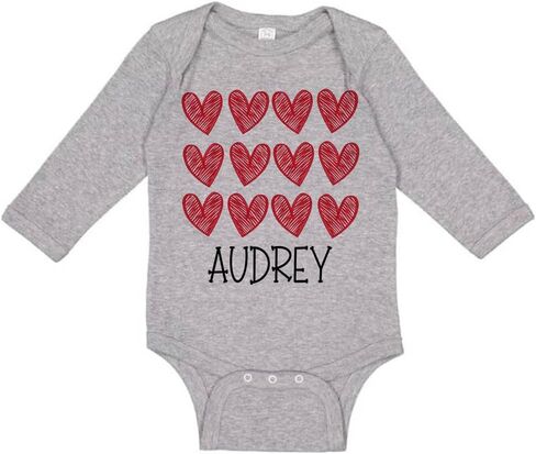 TATY Kids Hearts Audrey Long Sleeve Baby Infant Bodysuit in Kuwait