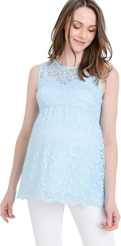Hello MIZ Women's Floral Lace Maternity Blouse Top in Saudi Arabia