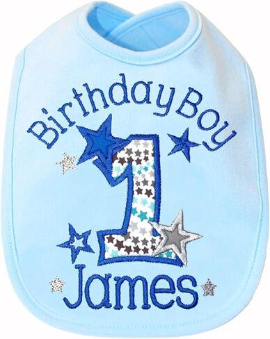 1st Birthday Bib Personalized with Baby Custom Name in Saudi Arabia
