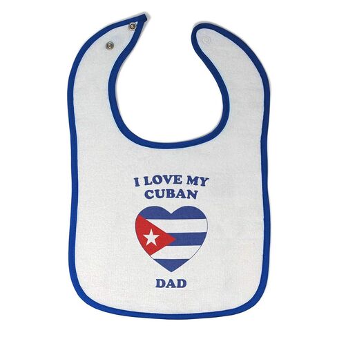 مرايل للأطفال الصغار والرضع ملابس التجشؤ I Love My Dad I Love My Dad Cuban Country مستلزمات الأطفال القطنية للأطفال البنات والأولاد تصميم أبيض وأحمر فقط in Kuwait