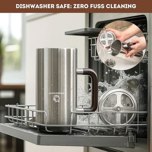 1L/34 OZ French Press Coffee Maker ، 304 Coffee Coffee Press ، تصميم متين وسهل النظيف ، مقاوم للتسرب ، Prensa Francesa Para Cafe للمنزل ، المكتب ، التخييم in Saudi Arabia