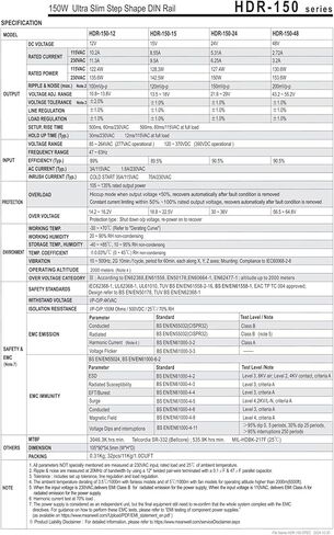 150 Power Supply HDR-150-12 HDR-150-15 HDR-150-24 HDR-150-48(HDR-150-48) in Saudi Arabia