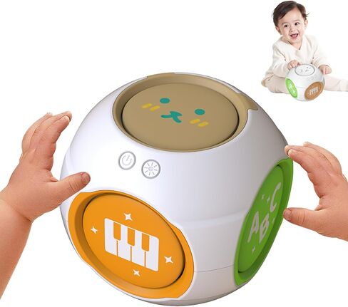Bilingual Educational Baby Toy - Musical Learning Cube Baby Sensory Cube 6-in-1 with Lights Music for 6-18 Months, Toddler Activity Toy for Home Travel First Birthday Gift for 1 Year Old Boys Girls in Kuwait