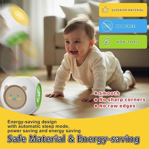 Bilingual Educational Baby Toy - Musical Learning Cube Baby Sensory Cube 6-in-1 with Lights Music for 6-18 Months, Toddler Activity Toy for Home Travel First Birthday Gift for 1 Year Old Boys Girls in Kuwait