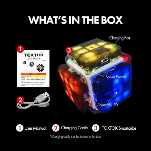 eX-Mars TokTok Cube, One Cube, Endless Fun - Learn Cubing from AI, Conquer 20+ Puzzles, AI Competitions via Free App, and Boost Brain Power — The Ultimate Smart Gift for Kids, Teens & All Ages in Kuwait