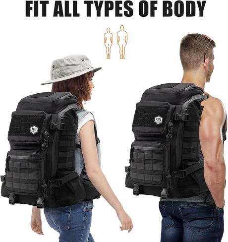حقيبة الظهر التكتيكية EDC للرجال: حزمة هجوم العتاد العسكري 30L مع MOLLE للمشي لمسافات طويلة العمل الصالة الرياضية التنقل in Saudi Arabia