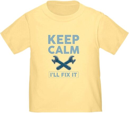 تي شيرت CafePress Mechanics أداة يدوية لإصلاح السيارات للحفاظ على الهدوء I تي شيرت لطيف للأطفال الصغار، 100% قطن in Kuwait