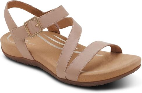 Aetrex Women's Susie Orthopedic Arch Support Sandals, Adjustable Open-Toe Comfort Shoes for Women with Memory Foam Cushioning, Lightweight Breathable Design for Everyday Walking Shoes in Saudi Arabia