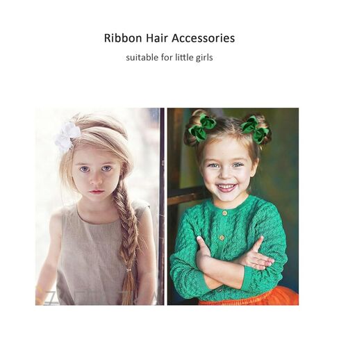 3 Inch Red Hair Bow Clips for Girls - Set of 2 in Saudi Arabia