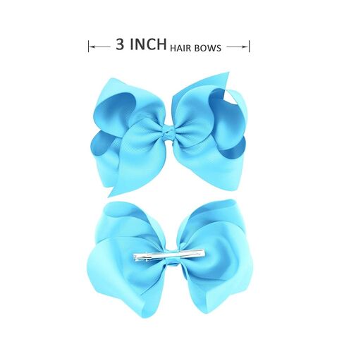 3 Inch Red Hair Bow Clips for Girls - Set of 2 in Saudi Arabia