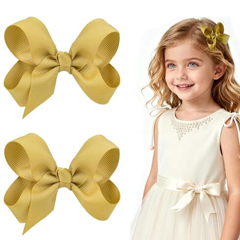 3 Inch Red Hair Bow Clips for Girls - Set of 2 in Saudi Arabia
