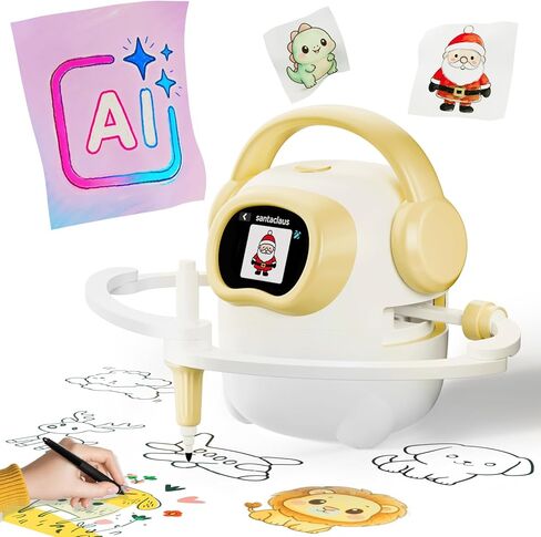 AI Drawing Robot for Kids, 10000+ Free AI-generated Images,Regularly updated image library,Educational Learning Toys for Boys & Girls Ages 3-8 ,AI Enlightenment Painting Toy for Birthday Gift (Cyan) in Kuwait