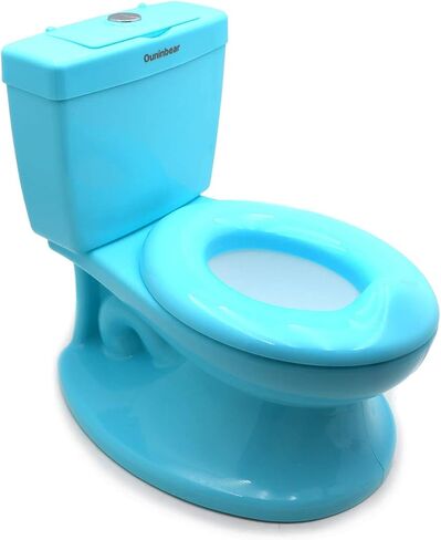 SMT- Baby Kids Portable White Realistic Toddler Potty Training Toilet w/Flushing Sound Baby Chair Seat Kid [P/N: ET-BABY004-WHITE] in Saudi Arabia