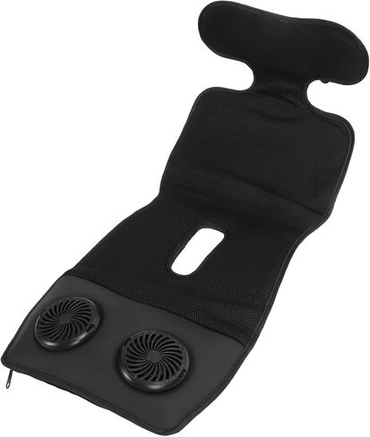 Black Cooling Car Seat Cushion with Breathable Ice Silk Material High Speed Silent Fan Skin Protection Breathable Car Chair Pad Universal Fit for Children Summer Outdoor in Kuwait