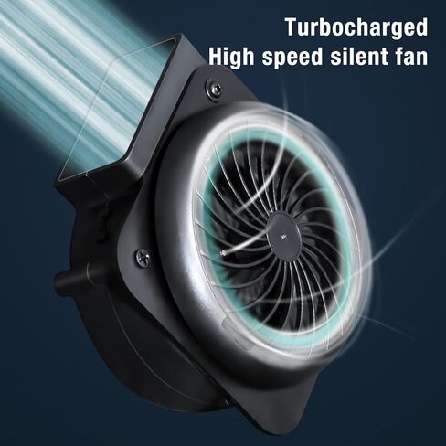 Black Cooling Car Seat Cushion with Breathable Ice Silk Material High Speed Silent Fan Skin Protection Breathable Car Chair Pad Universal Fit for Children Summer Outdoor in Kuwait