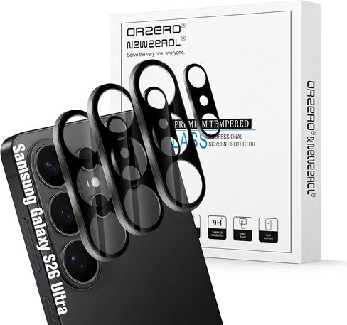 Orzero (3 Pack) Camera Lens Protector Compatible for Samsung Galaxy S25 Ultra, Protector de Cámera Tempered Glass 9H Precise Camera Cutouts Anti-Scratch Does Not Affect Night Shots and Flash in Saudi Arabia
