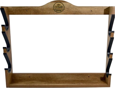حامل أسلحة مثبت على الحائط من Old Cedar Outfitters للبنادق الطويلة والبنادق والبنادق مع أكمام واقية - خمس سعة in Kuwait