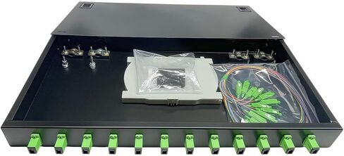 TXWTXPJ-24-PORT LC DUPLEX OM2 ألياف الألياف متعددة الأدوات ، حاوية تثبيت على رف 48 نواة مع صواني وتوصيلات وصياغة للشبكات عالية السرعة in Kuwait