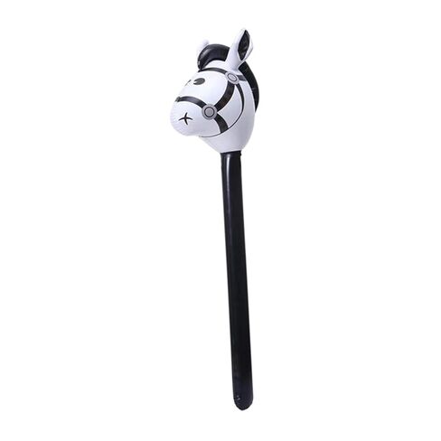 Inflatable Horse Head Riding Stick Toy for Parties and Events, Brown in Kuwait